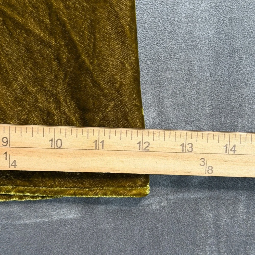 Anthropologie Velvet Pants Womens XL Moss Green Wide Leg Crushed Pull On Tilda - Picture 10 of 11